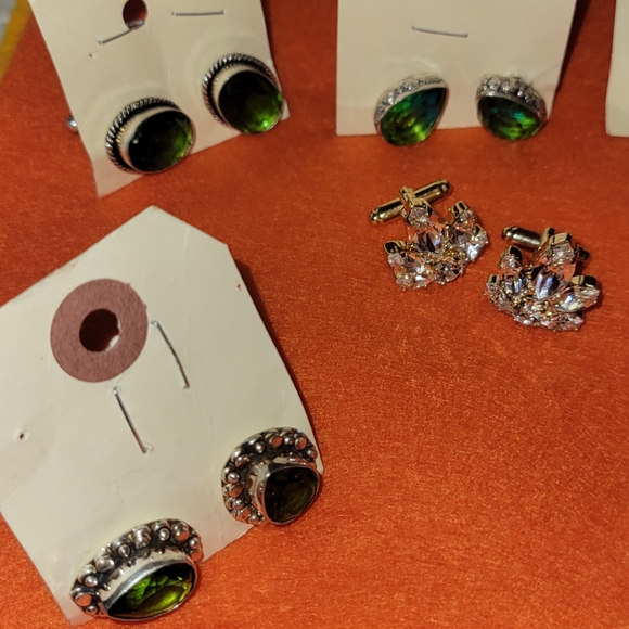 LOT of 925 Stone Cufflinks - Picture 2 of 7